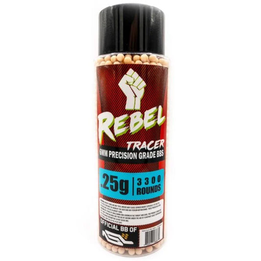 Rebel Precision 6mm Tracer BBs - 3300 Red