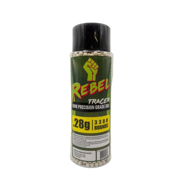 Rebel Precision 6mm Tracer BBs - 3300 Green