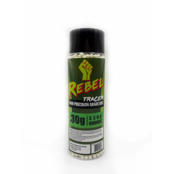 Rebel Precision 6mm Tracer BBs - 3300 Green
